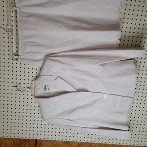 VINTAGE Kasper petite suit white lace size 10P